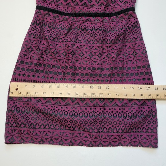 Likely Kakki Purple Off The Shoulder Halter Tie Micro Mini Dress Size 4 NWT - Picture 15 of 16